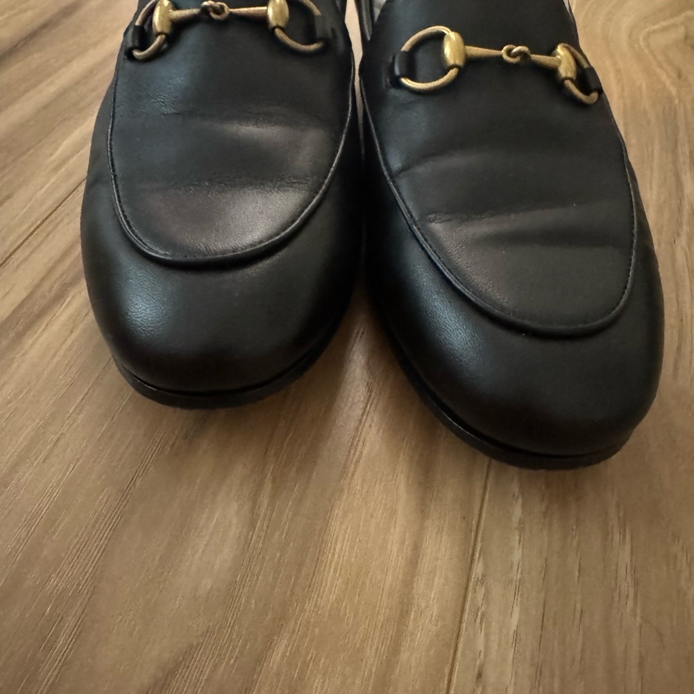 Gucci Black Brixton collapsible Leather Loafers - Picture 4 of 7